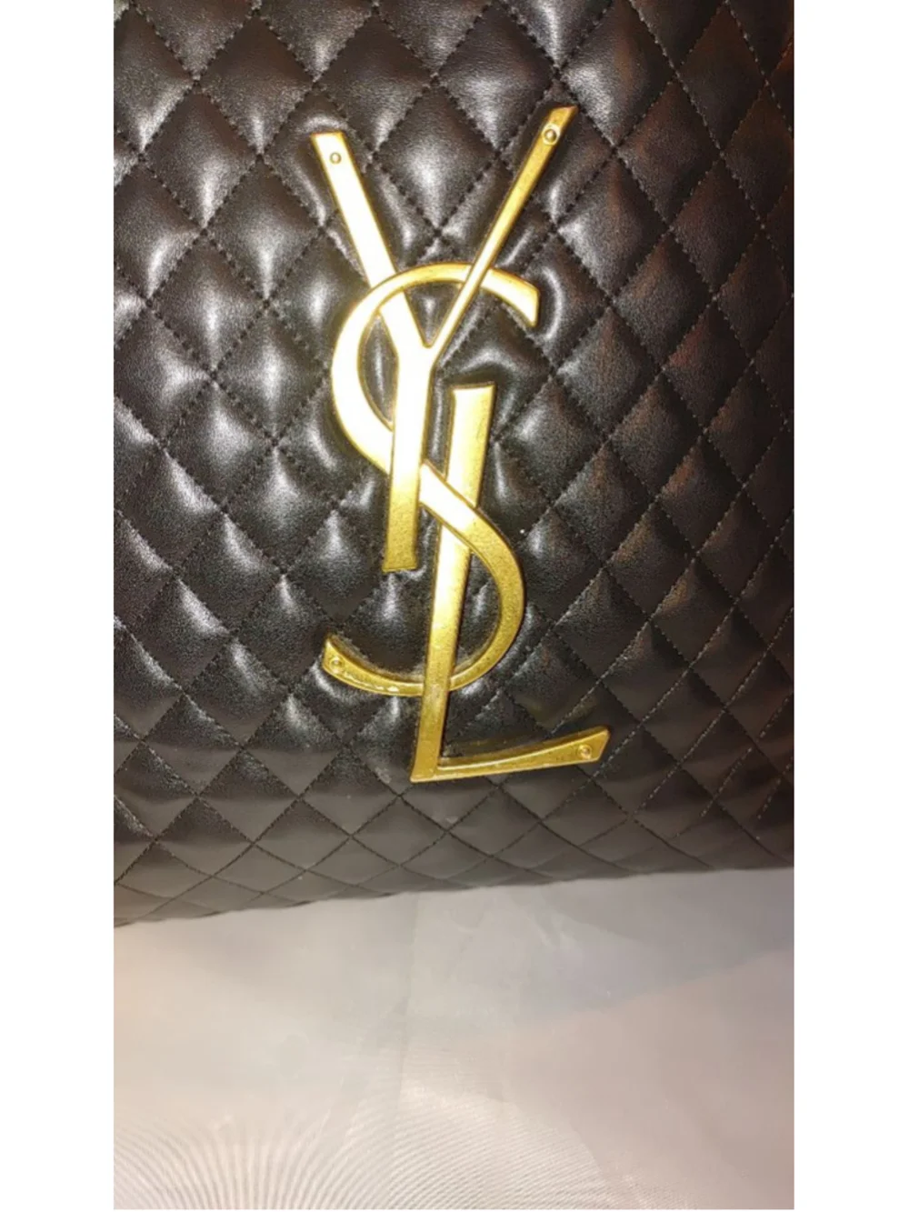 Saint Laurent ICARE Diamond Maxi Quilted Lambskin Shopping Tote - Picture 2 of 10
